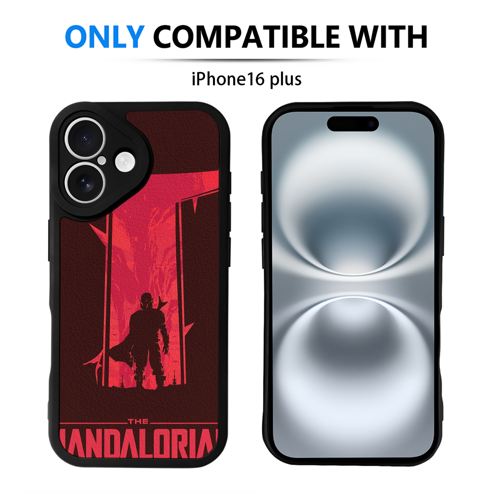 （画像用） スター・ウォーズ Star Wars 【iPhone 16シリーズ対応】シリコンスマホケース（レザー調） 材質：シリコン